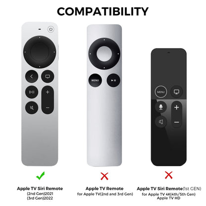 For Apple TV Siri Remote 2/3 AhaStyle PT165 Remote Controller Silicone Protective Case(Blue) - Remote Control Covers by AhaStyle | Online Shopping UK | buy2fix