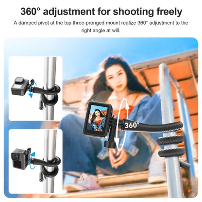 TELESIN Flexible Mount Bracket Octopus Tripod For Mini Action Camera and Mobile Phone,Spec: With Phone Clip Kit - Holder by TELESIN | Online Shopping UK | buy2fix