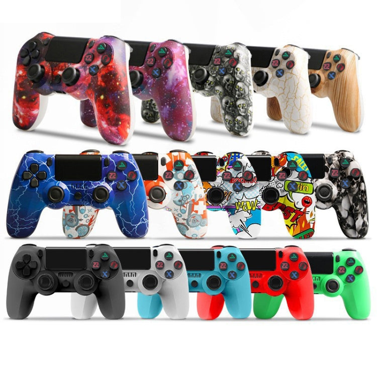 For PS4 Wireless Bluetooth Game Controller With Light Strip Dual Vibration Game Handle(Fire Ghost) - Gamepads by buy2fix | Online Shopping UK | buy2fix