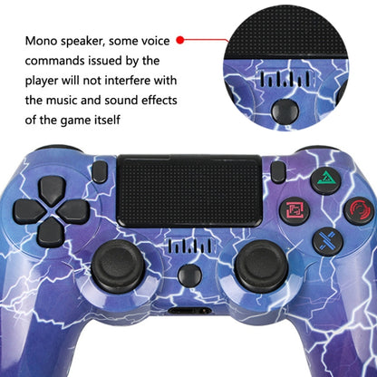 For PS4 Wireless Bluetooth Game Controller With Light Strip Dual Vibration Game Handle(White) - Gamepads by buy2fix | Online Shopping UK | buy2fix