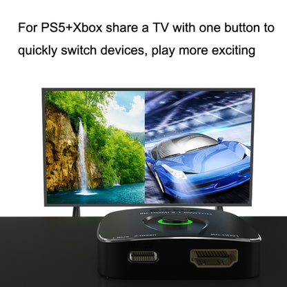 HDMI2.1 Switch 2 In 1 Out 8K 60Hz HD Conversion For Xbox HDMI One-way Transmission(Black) - Switch by buy2fix | Online Shopping UK | buy2fix