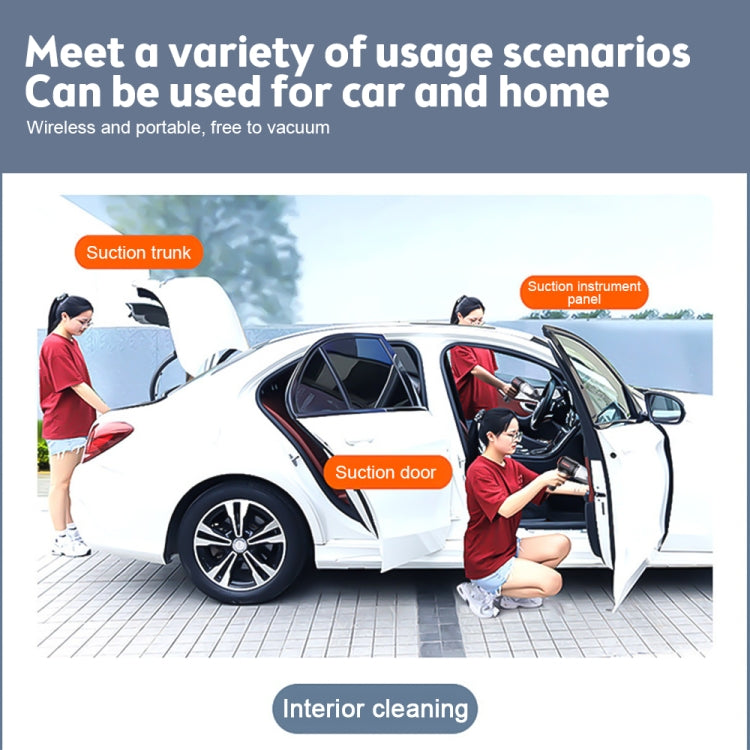 SUITU  ST-6629 3 In 1 5500pa Car Wireless Vacuum Cleaner Blowing Suction And Pumping 3 Modes Black -Seat Charge - Vacuum Cleaner by SUITU | Online Shopping UK | buy2fix