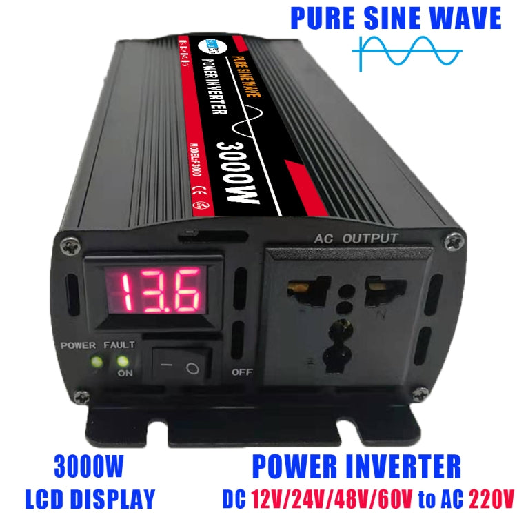 3000W 12V to 220V High Power Car Pure Sine Wave Inverter Power Converter - Pure Sine Wave by buy2fix | Online Shopping UK | buy2fix