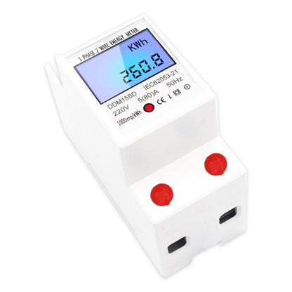 DDM15SD 20 (80) A Single-phase Multi-function Rail Meter with Backlight LCD Display - Current & Voltage Tester by buy2fix | Online Shopping UK | buy2fix