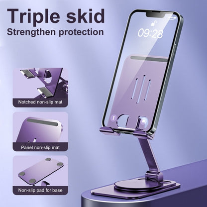 Desktop 360-degree Rotating Foldable Mobile Phone Holder, Color: Metal Silver - Desktop Holder by buy2fix | Online Shopping UK | buy2fix