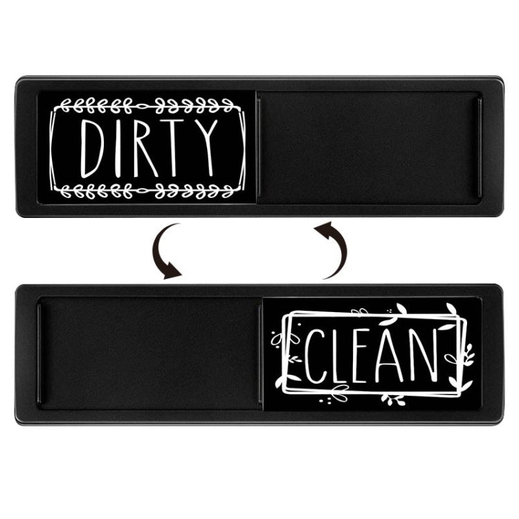 Dishwasher Magnet Clean Dirty Sign Double-Sided Refrigerator Magnet(Black Frame Black) - Dish Washers & Accessories by buy2fix | Online Shopping UK | buy2fix