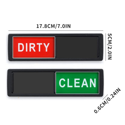 Dishwasher Magnet Clean Dirty Sign Double-Sided Refrigerator Magnet(Silver Lace White Gray) - Dish Washers & Accessories by buy2fix | Online Shopping UK | buy2fix