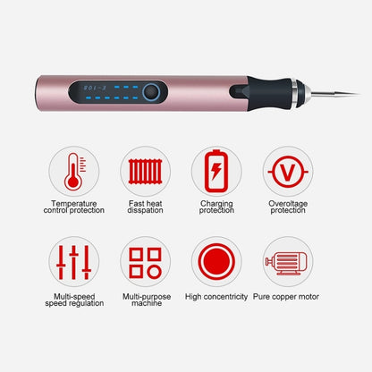 E108 59pcs/set Wireless Portable USB Rechargeable Mini Electric Drill Pen(Silver) - Abrasive Tools & Accessories by buy2fix | Online Shopping UK | buy2fix