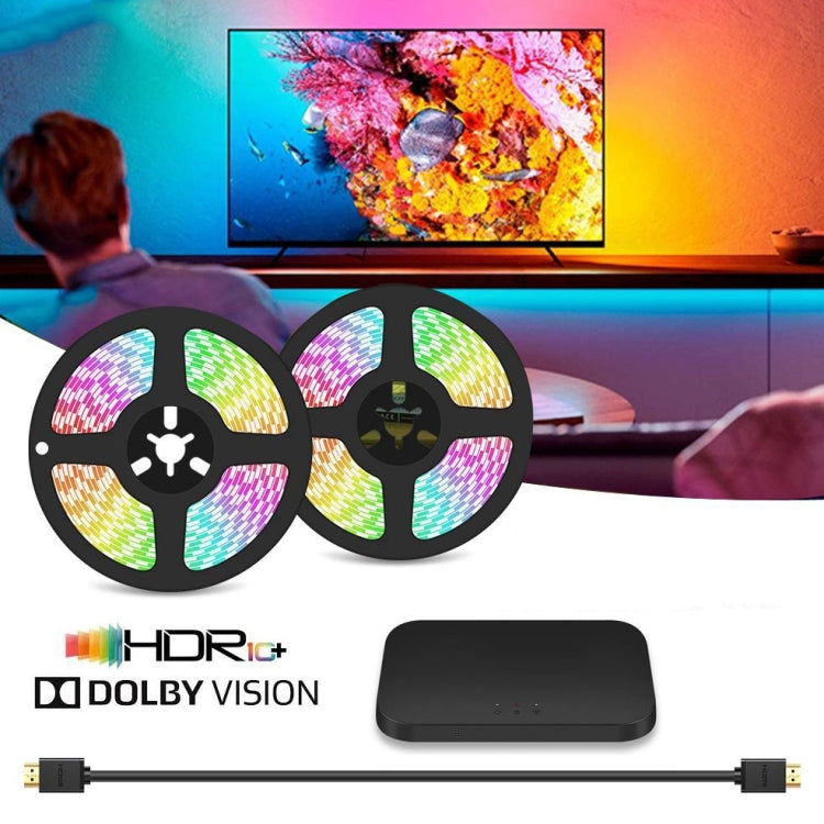 HDMI 2.0-PRO Smart Ambient TV Led Backlight Led Strip Lights Kit Work With TUYA APP Alexa Voice Google Assistant 2 x 4m(EU Plug) - Casing Waterproof Light by buy2fix | Online Shopping UK | buy2fix