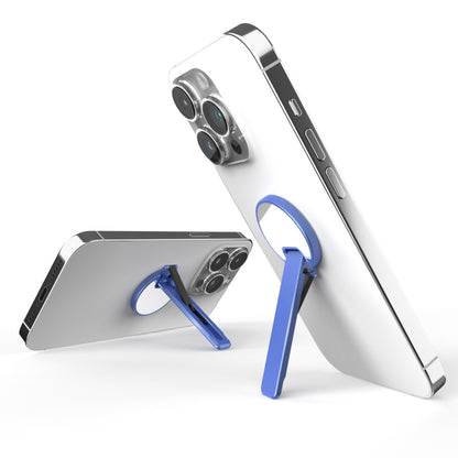 Aluminum Alloy Mobile Phone Bracket Ultra-thin Rotating Back Stick Lollipop Mirror Bracket(Blue) - Desktop Holder by buy2fix | Online Shopping UK | buy2fix