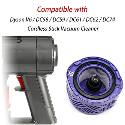 For Dyson V6 DC59/58/63/74 Vacuum Cleaner Accessories Motor Rear Cover + Rear Filter Element + Front - Dyson Accessories by buy2fix | Online Shopping UK | buy2fix