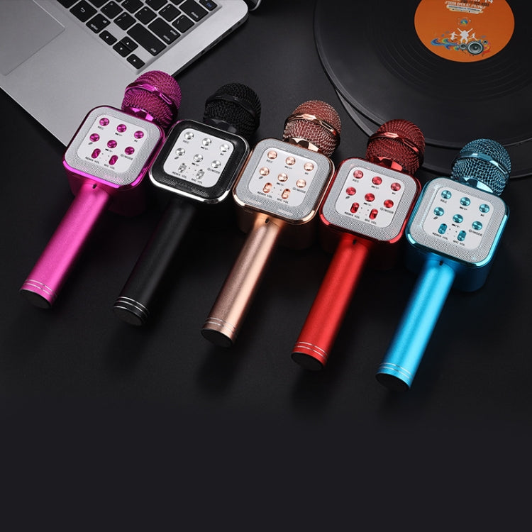 WS-1818 LED Light Flashing Microphone Self-contained Audio Bluetooth Wireless Microphone(Pink) - Microphone by buy2fix | Online Shopping UK | buy2fix