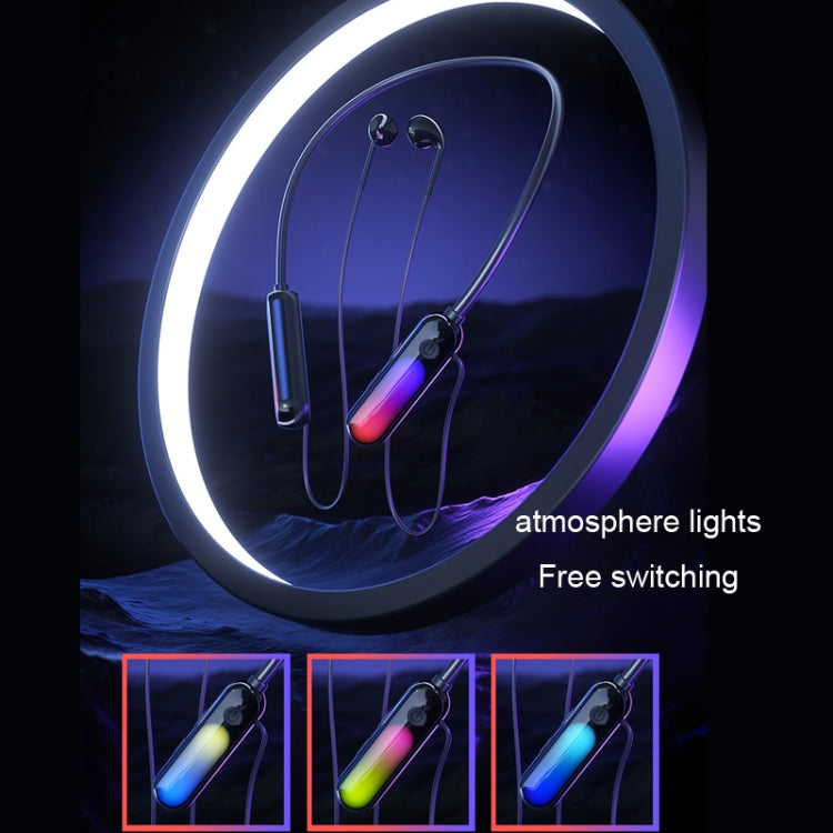 With Atmosphere Lamp Hanging Neck Bluetooth Earphone, Style: 3 In 1 - Neck-mounted Earphone by buy2fix | Online Shopping UK | buy2fix