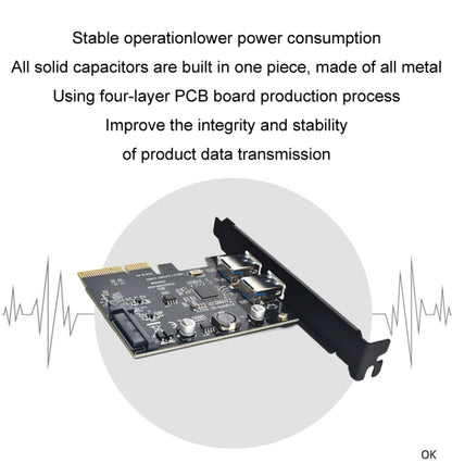 USB3.2 Expansion Card GEN2 Type-A Port ASMedia ASM3142 Transfer 10Gbps(Black) - Card Adapter by buy2fix | Online Shopping UK | buy2fix