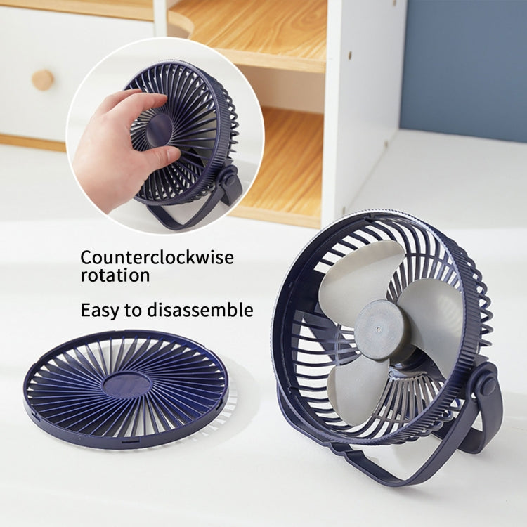 3-in-1 Electric Fan Wall Mounted Desktop Quiet Brushless Turbine Mini Fan, Style: Rechargeable(Black) - Electric Fans by buy2fix | Online Shopping UK | buy2fix