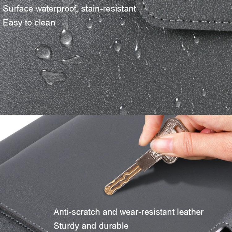 15.4/16 inch Elastic Button Laptop Waterproof PU Handbag(Black) - 15 inch by buy2fix | Online Shopping UK | buy2fix