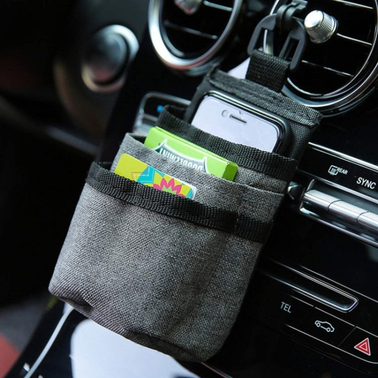 Vehicle Air Outlet Storage Bag Multi-function Document Change Storage Bag(Grey) - Stowing Tidying by buy2fix | Online Shopping UK | buy2fix