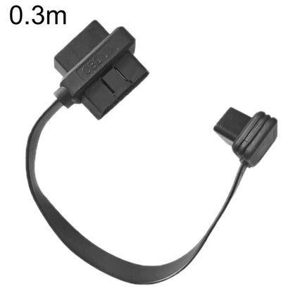 0.3m OBD2 Male to Female Tee Extension Cable OD16 16C Flat Cable - Cables & Connectors by buy2fix | Online Shopping UK | buy2fix