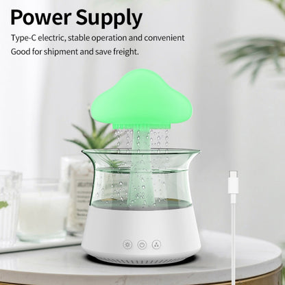 CH06 300ml Rain Humidifier Mushroom Cloud Colorful Night Lamp Aromatherapy Machine, Style: Without Remote Controller(Light Wood Grain) - Air Purifiers & Accessories by buy2fix | Online Shopping UK | buy2fix