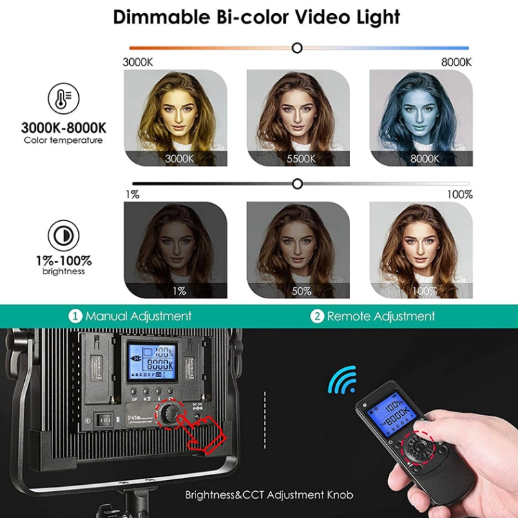 Pixel P45C RGB Dual Color Temperature Fill Light Live Photography Portable Outdoors 80W Square Soft Light(Single Lamp With Baffle+UK Plug Adapter) -  by Pixel | Online Shopping UK | buy2fix