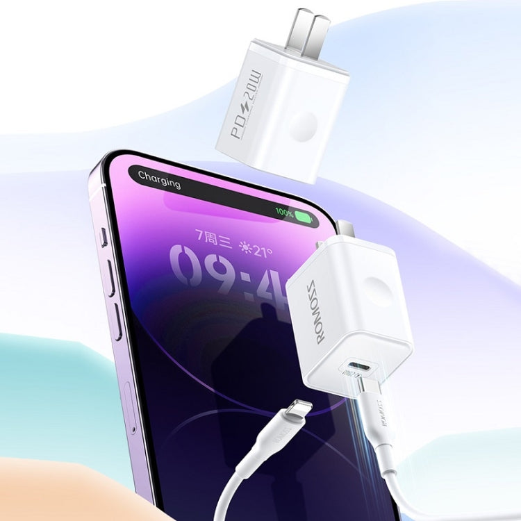 ROMOSS PD20W Fast Charger For Apple/Huawei And Xiaomi, CN Plug, Style: For Apple PD Charging Cable - Multifunction Cable by ROMOSS | Online Shopping UK | buy2fix