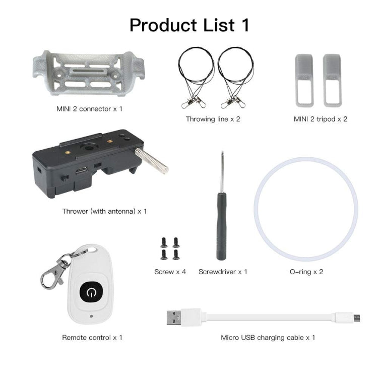 For DJI Mini 2 Drone RCSTQ Transport Thrower Drop Device -  by RCSTQ | Online Shopping UK | buy2fix