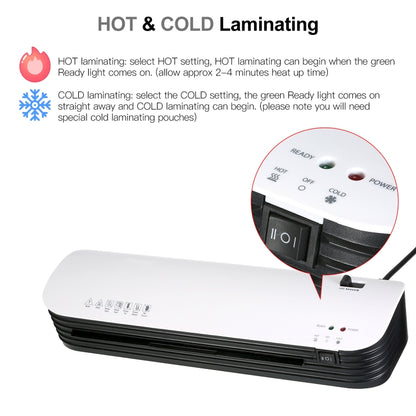 Osmile SL299 A4 Laminator Cold Hot Lamination Photo File Laminating Machine(AU Plug) - Photo Film Covering Machine by Osmile | Online Shopping UK | buy2fix