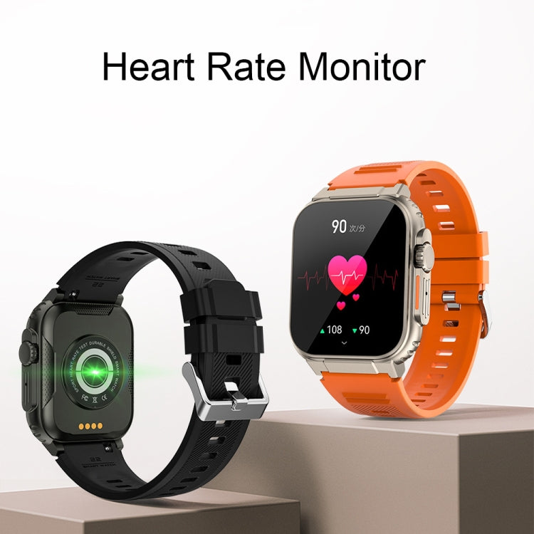 A70 1.96 Inch Health Monitoring Multifunctional IP68 Waterproof Bluetooth Call Smart Watch(Orange) - Smart Watches by buy2fix | Online Shopping UK | buy2fix