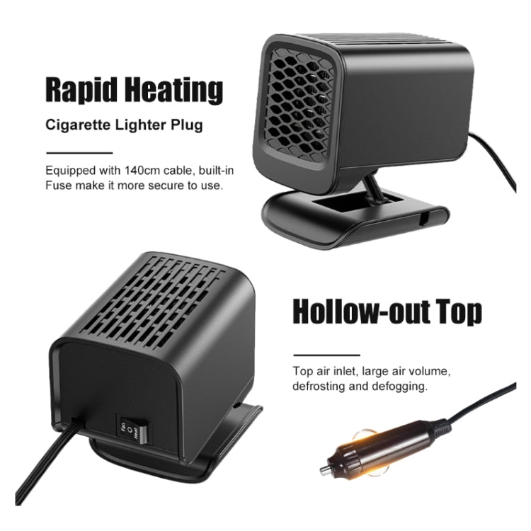 12V Car Folding Heater Winter Front Windshield Defrost Heater(9729) - Heating & Fans by buy2fix | Online Shopping UK | buy2fix