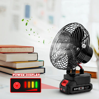 HILDA Portable Powerful Fan Outdoor Hair Dryer, With EU Plug Adaptor, Style: 6 inch With 1 Battery (1500mAh) - Electric Fans by HILDA | Online Shopping UK | buy2fix