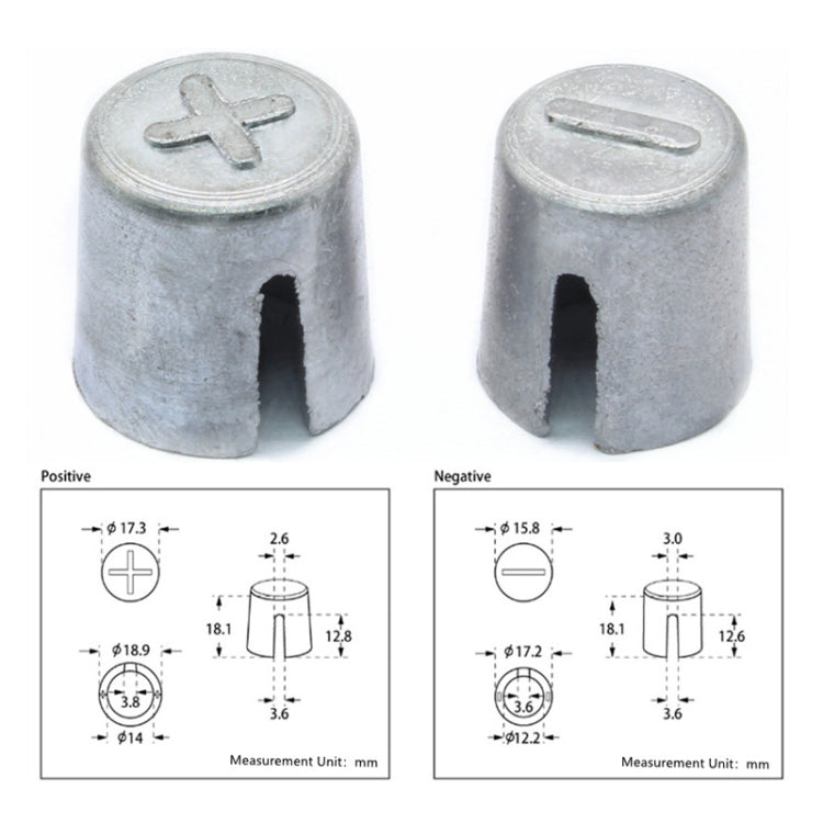 Lead Alloy Battery Small to Large Terminal Battery Conversion Connector - Booster Cable & Clip by buy2fix | Online Shopping UK | buy2fix