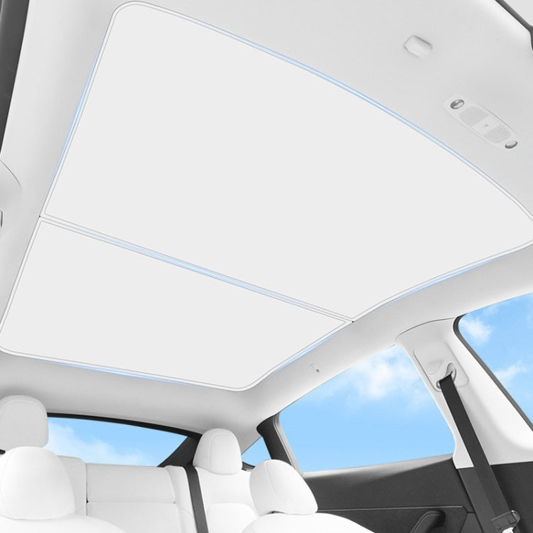 3pcs /Set For Tesla Model Y Ice Crystal Sunshade Car Roof Front And Rear Sunroof Shade(Beige) - Window Foils & Solar Protection by buy2fix | Online Shopping UK | buy2fix