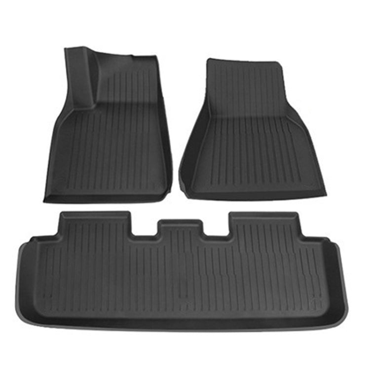 3pcs /Set For Tesla Model 3 TPE Injection Car Foot Mats Interior Accessories - Seat Accessories by buy2fix | Online Shopping UK | buy2fix