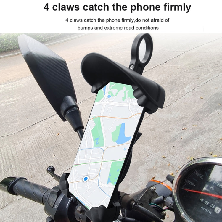 Motorcycle Sunshade Rainproof Mobile Phone Holder, Shape: Charging Mirror Holder 5V-3.1A - Holder by buy2fix | Online Shopping UK | buy2fix