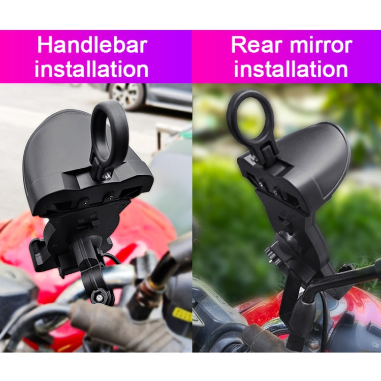 Motorcycle Sunshade Rainproof Mobile Phone Holder, Shape: Charging Handlebar Holder 5V-2A - Holder by buy2fix | Online Shopping UK | buy2fix