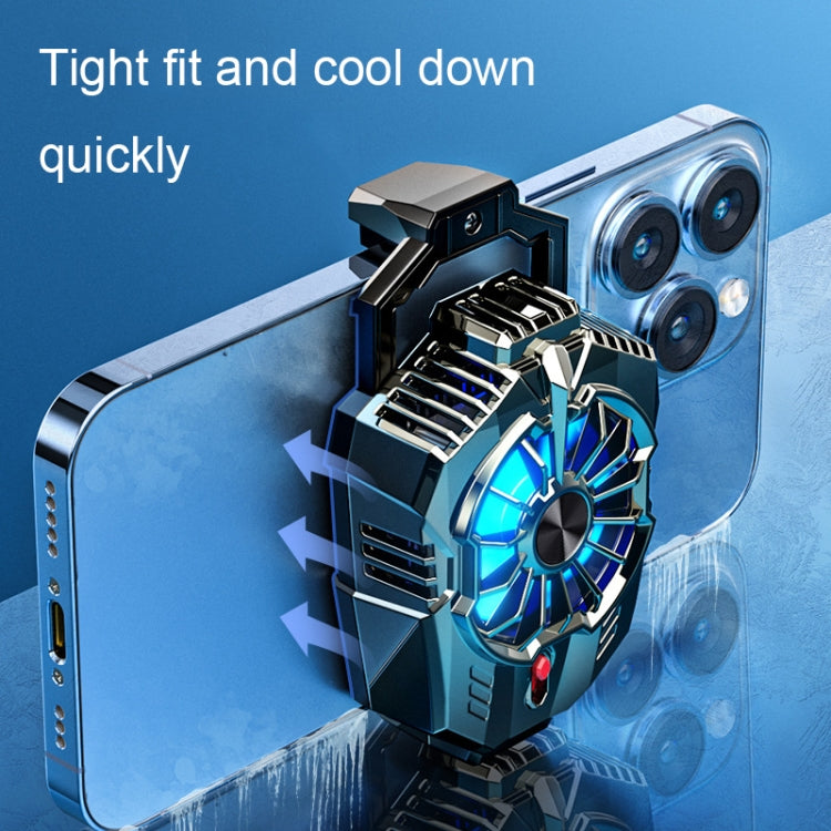 X20 Semiconductor Mobile Phone Radiator LED Light Mini Phone Cooling Fan, Color: Electroplated Mineral-color - Cooling Fan Radiator by buy2fix | Online Shopping UK | buy2fix