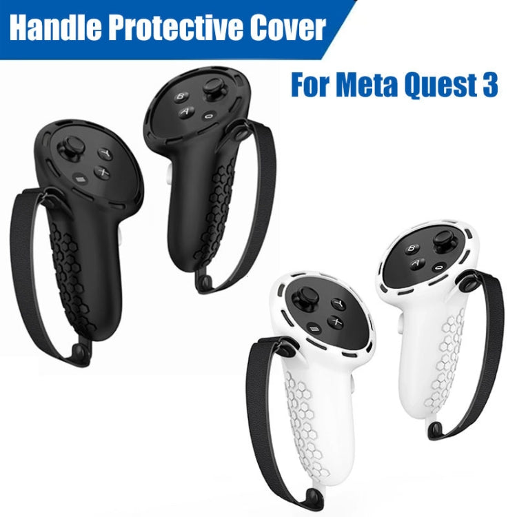 For Oculus/Meta Quest 3 Controller Silicone Anti-Slip Protective Cover VR Accessories(White) - VR Accessories by buy2fix | Online Shopping UK | buy2fix