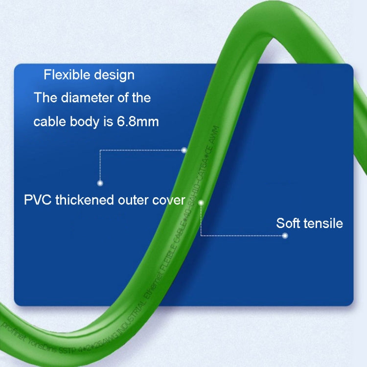 30m CAT6 Double Shielded Gigabit Industrial Cable Vibration-Resistant And Highly Flexible Drag Chain Cable - Lan Cable and Tools by buy2fix | Online Shopping UK | buy2fix