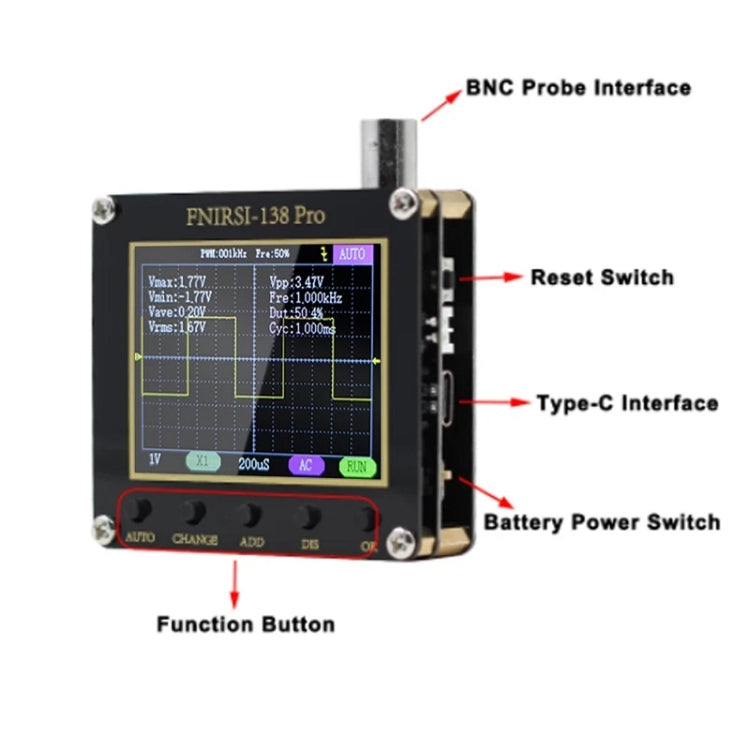 FNIRSI Handheld Small Teaching Maintenance Digital Oscilloscope, Specification: Standard Without Battery - Other Tester Tool by FNIRSI | Online Shopping UK | buy2fix