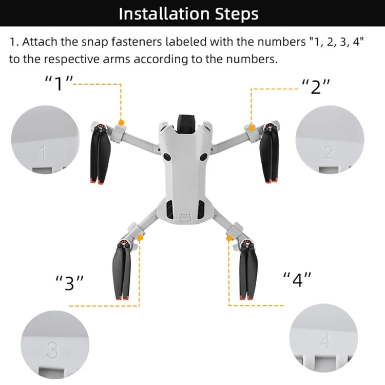 For DJI Mini 4 Pro Drone BRDRC Landing Gear Increased Height Leg(Gray) - Holder Series by BRDRC | Online Shopping UK | buy2fix