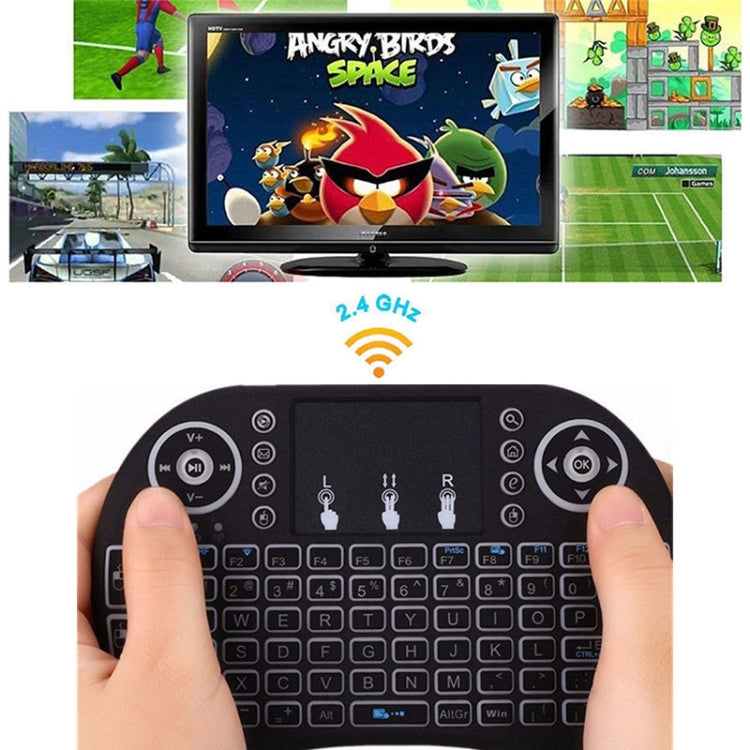 Support Language: French i8 Air Mouse Wireless Keyboard with Touchpad for Android TV Box & Smart TV & PC Tablet & Xbox360 & PS3 & HTPC/IPTV - MINI PC Accessories & Gadgets by buy2fix | Online Shopping UK | buy2fix