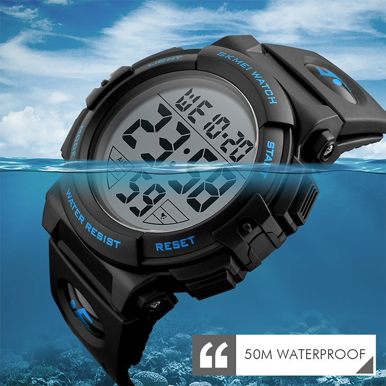 SKMEI 1258 Multifunctional Outdoor Sports Noctilucent Waterproof Wrist Watch, Size: S(Blue) - Sport Watches by SKMEI | Online Shopping UK | buy2fix
