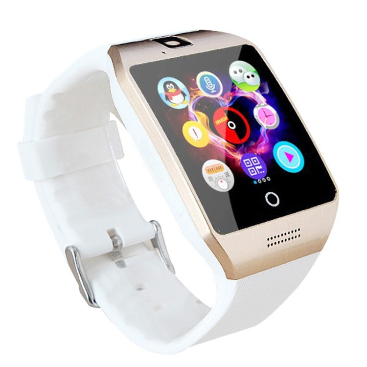 Q18S 1.54 inch IPS Screen MTK6260A Bluetooth 3.0 Smart Watch Phone, Pedometer / Sedentary Reminder / Sleeping Monitor  / Anti-Loss / Remote Camera / GSM / 0.3M Camera (White + Gold) - Smart Wear by buy2fix | Online Shopping UK | buy2fix