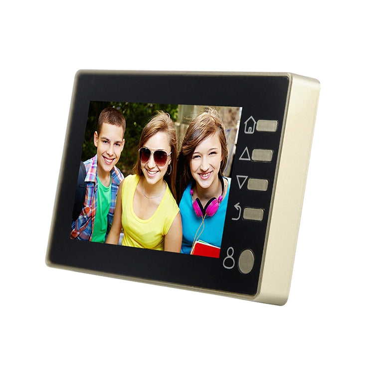 M4300D 4.3 inch TFT Color Display Screen 3.0MP Security Camera Video Smart Doorbell, Support TF Card (32GB Max) & Night Vision & Motion Detection (Gold) - Security by buy2fix | Online Shopping UK | buy2fix