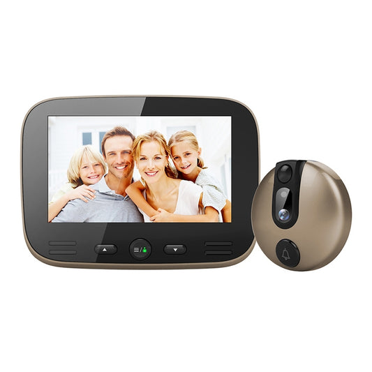 M100 4.3 inch Display Screen 2.0MP Security Camera Video Smart Doorbell, Support TF Card (32GB Max) & Night Vision & Motion Detection (Champagne Gold) - Security by buy2fix | Online Shopping UK | buy2fix
