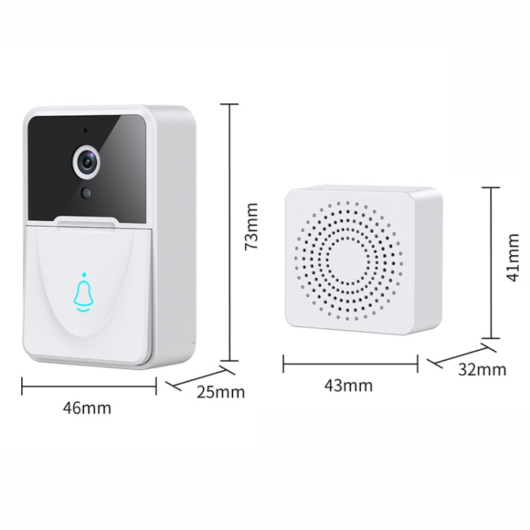 DoorBell X3 VGA WiFi Smart Video Doorbell with Chime, Support Night Vision(White) - Security by buy2fix | Online Shopping UK | buy2fix