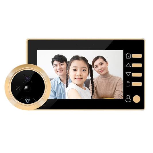 Danmini Q10 4.3 Inch Screen Motion Detection Camera Video Alarm Smart Digital Door Viewer, Support TF Card(Gold) - Security by buy2fix | Online Shopping UK | buy2fix