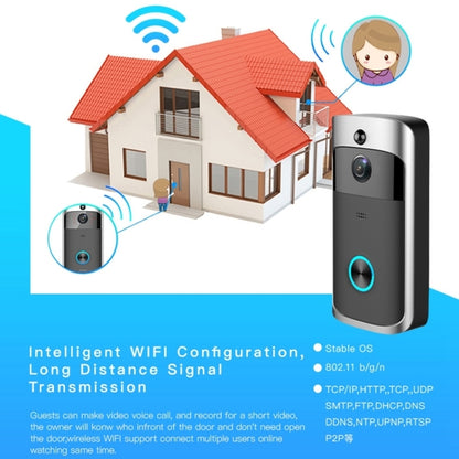 M3 720P Smart WIFI Ultra Low Power Video Visual Doorbell With Ding Dong Version, US Plug(Black) - Security by buy2fix | Online Shopping UK | buy2fix