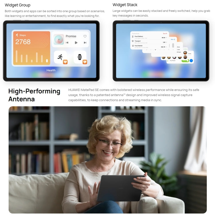 HUAWEI MatePad SE Wi-Fi, 10.4 inch, 6GB+128GB, HarmonyOS 3 Qualcomm Snapdragon 680 Octa Core, Support Dual WiFi / BT, Not Support Google Play(Black) - Huawei by Huawei | Online Shopping UK | buy2fix
