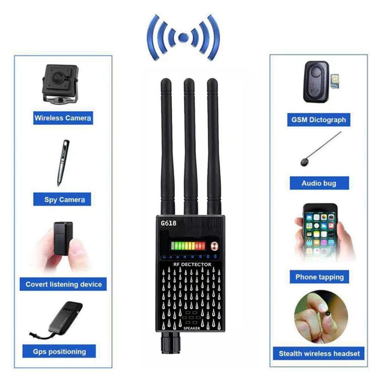 G618 GPS Wireless Signal Detector WiFi Camera Detector - Security by buy2fix | Online Shopping UK | buy2fix